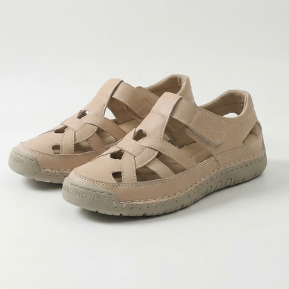 Oliviana | Leather Cutout Comfort Sandal