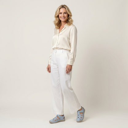 Oliviana | Leather Cutout Comfort Sandal