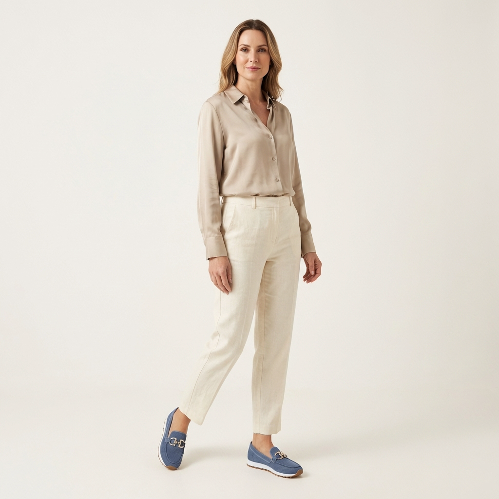 Leyla | Gold-Buckle Mesh Loafer Sneaker