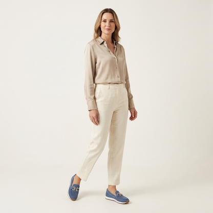 Leyla | Gold-Buckle Mesh Loafer Sneaker
