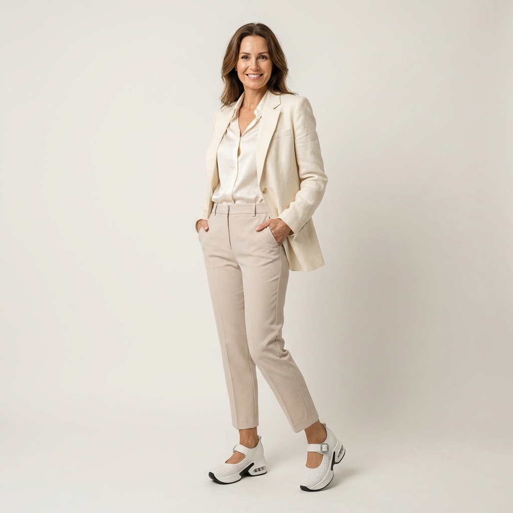Elmiria | Crystal Buckle Platform Sneaker