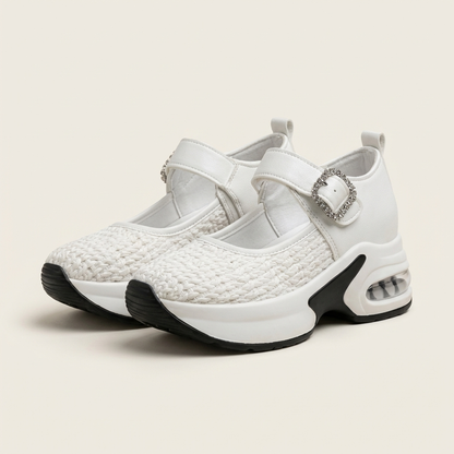 Elmiria | Crystal Buckle Platform Sneaker