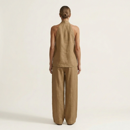 Alima | Linen-Look Halter Set