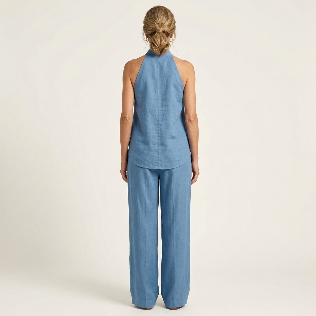Alima | Linen-Look Halter Set