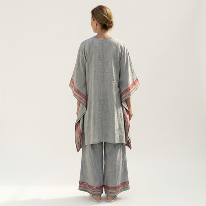 Gwynne | Slate Linen Kaftan Set