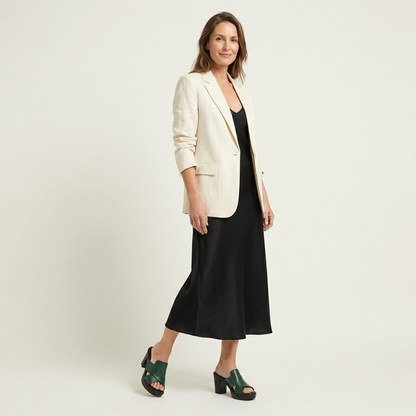 Nebula | Cross-Strap Block Heel Mule