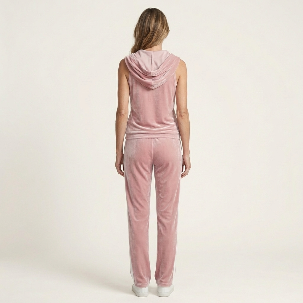 Francesca | Velvet Cowl-Neck Tracksuit Set