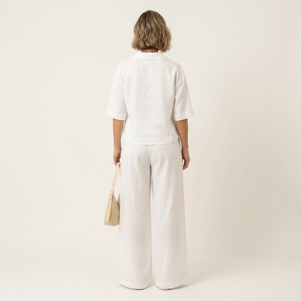 Sonnet | Polo-Collar Top & Wide-Leg Set