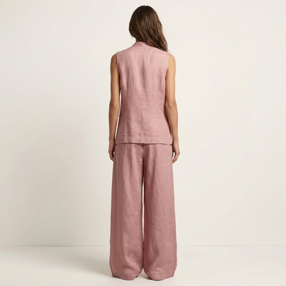Helyana | Tailored Vest & Wide-Leg Set