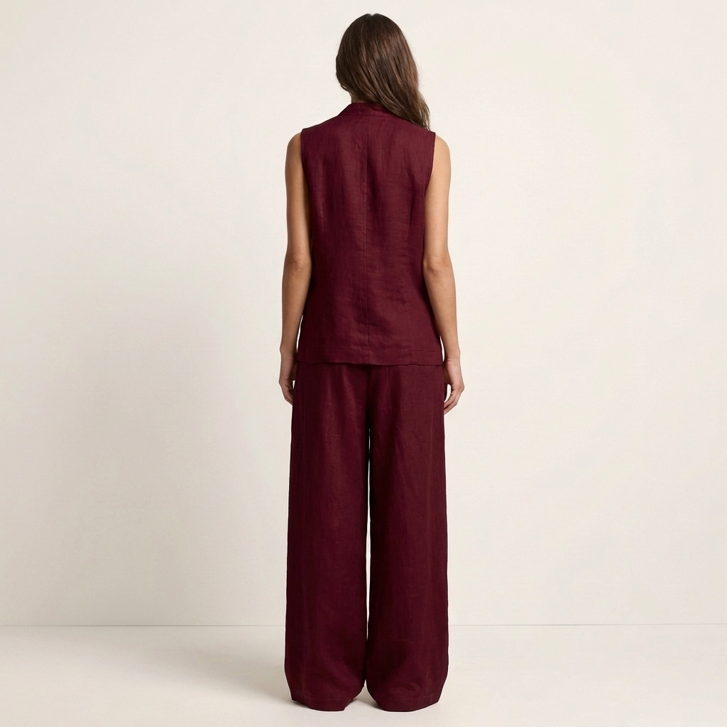 Helyana | Tailored Vest & Wide-Leg Set