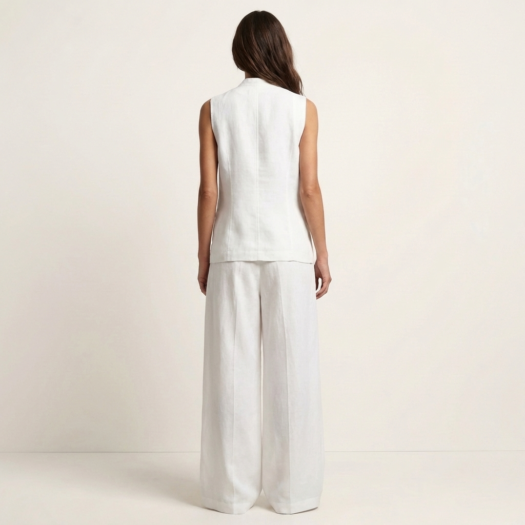 Helyana | Tailored Vest & Wide-Leg Set