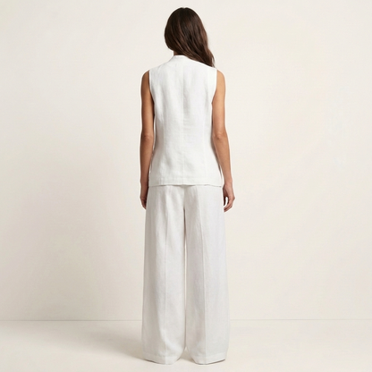 Helyana | Tailored Vest & Wide-Leg Set
