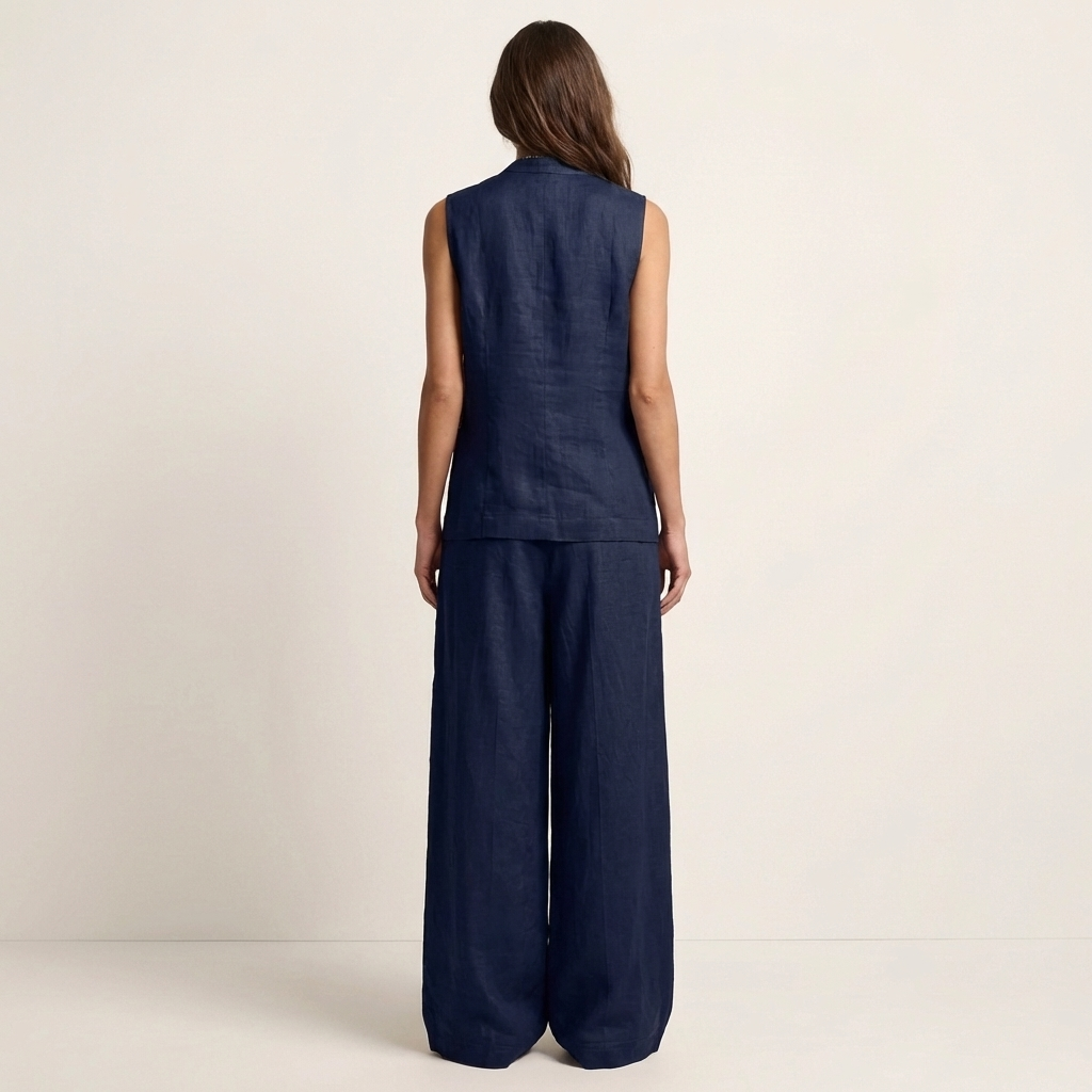 Helyana | Tailored Vest & Wide-Leg Set