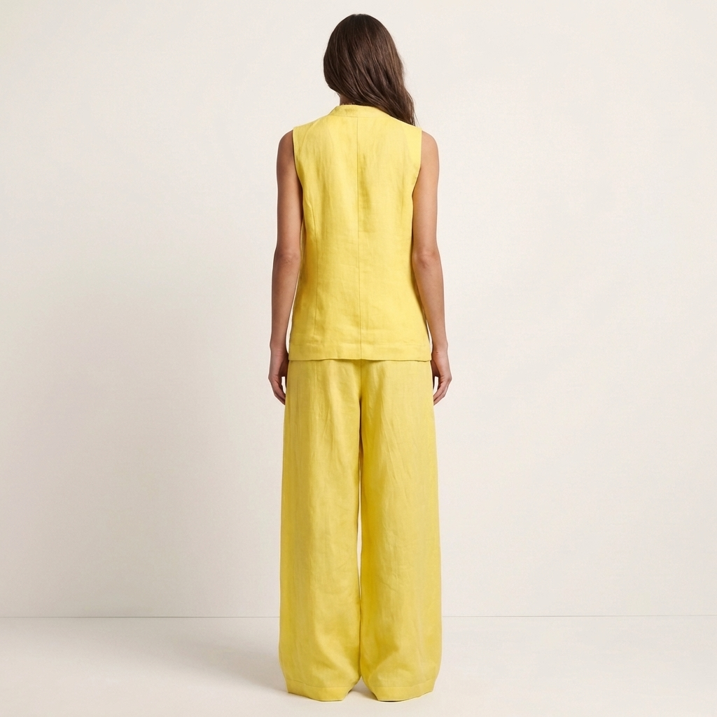 Helyana | Tailored Vest & Wide-Leg Set