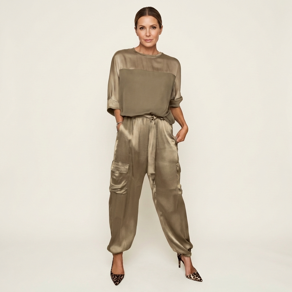 Averielle | Soft-Flow Top & Wide-Leg Pants Set