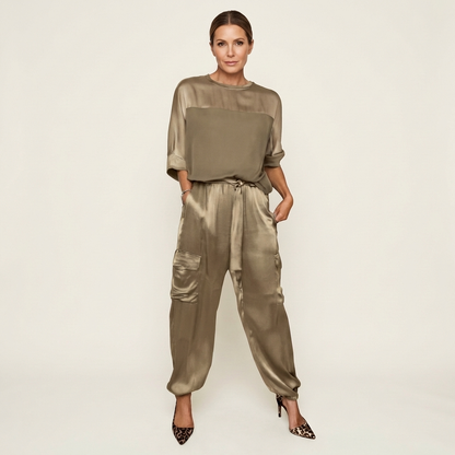 Averielle | Soft-Flow Top & Wide-Leg Pants Set