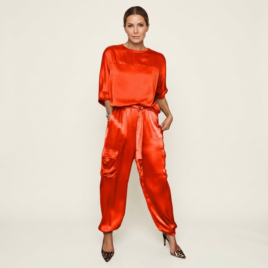 Averielle | Soft-Flow Top & Wide-Leg Pants Set