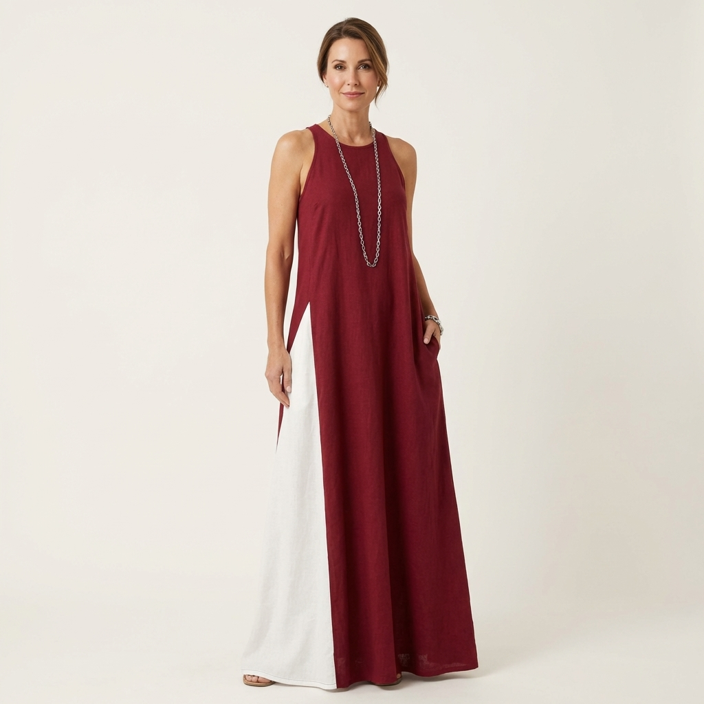 Mariana | Sleeveless Maxi Dress with Side Slits & Pockets