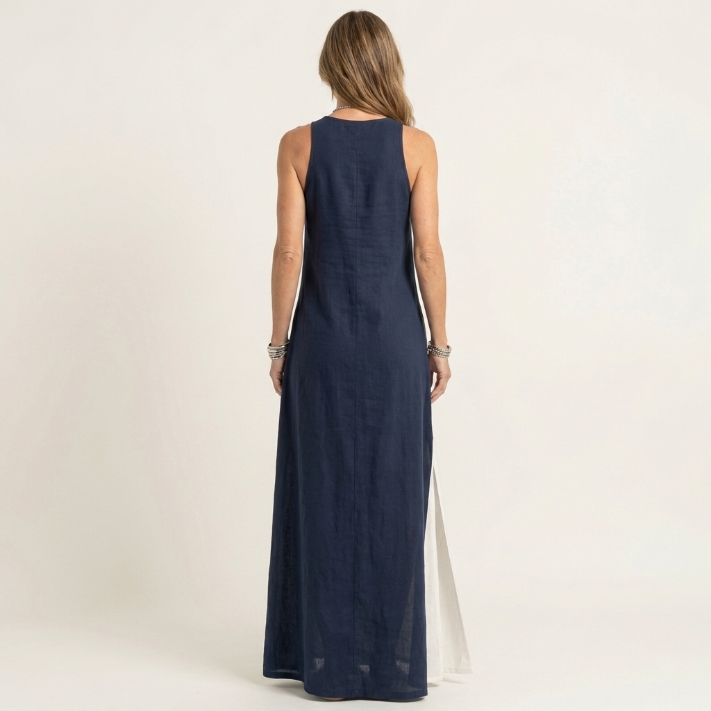 Mariana | Sleeveless Maxi Dress with Side Slits & Pockets
