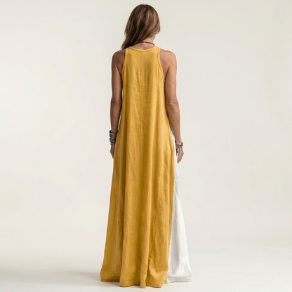 Mariana | Sleeveless Maxi Dress with Side Slits & Pockets