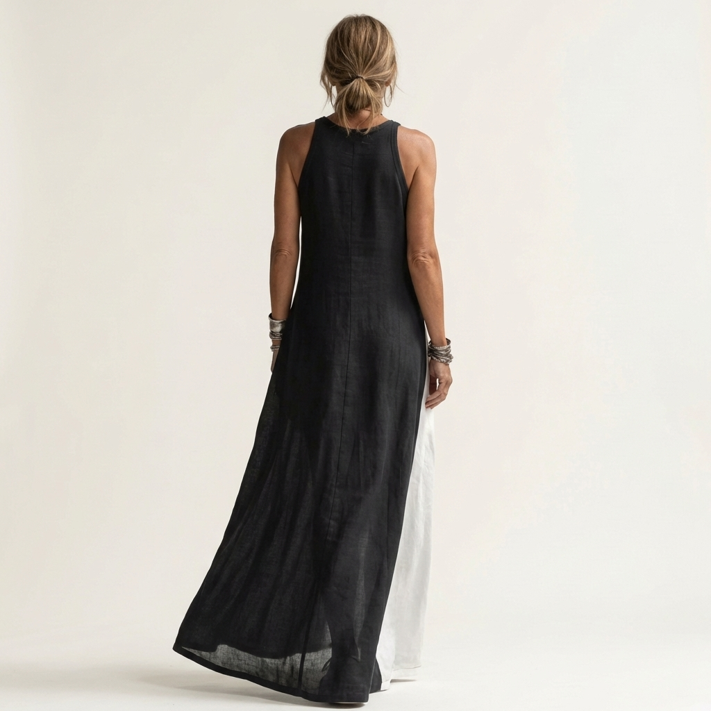 Mariana | Sleeveless Maxi Dress with Side Slits & Pockets