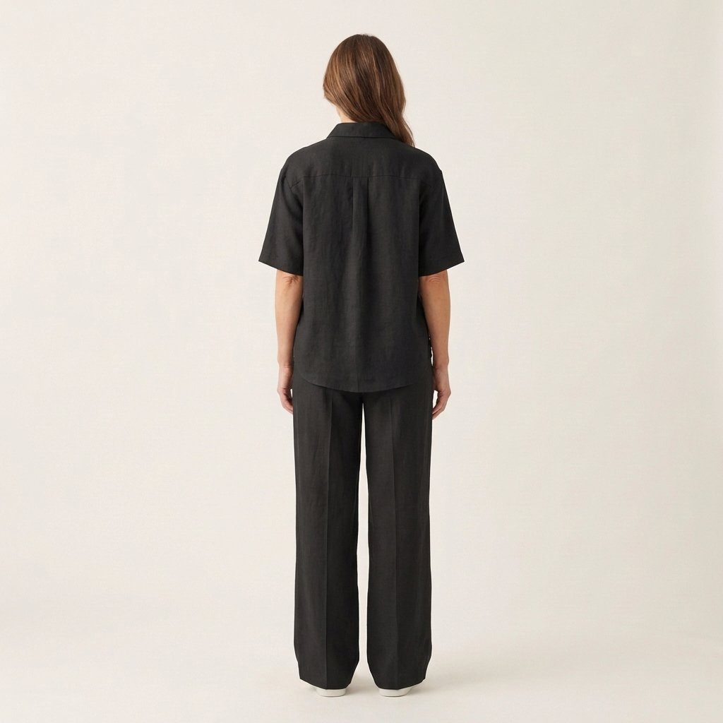 Patricia | Relaxed Linen-Look Shirt & Wide-Leg Trouser Set