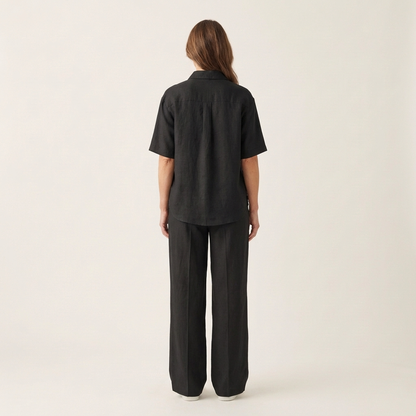 Patricia | Relaxed Linen-Look Shirt & Wide-Leg Trouser Set