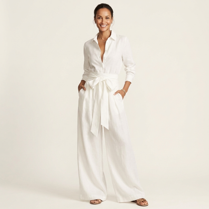 Letisha | Long-Sleeve Shirt Jumpsuit