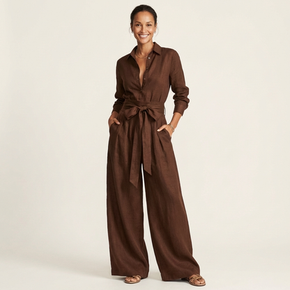 Letisha | Long-Sleeve Shirt Jumpsuit