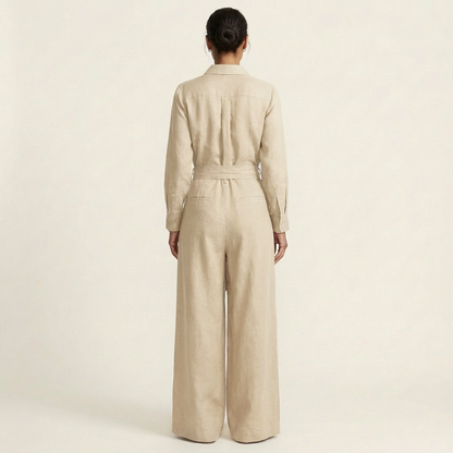 Letisha | Long-Sleeve Shirt Jumpsuit