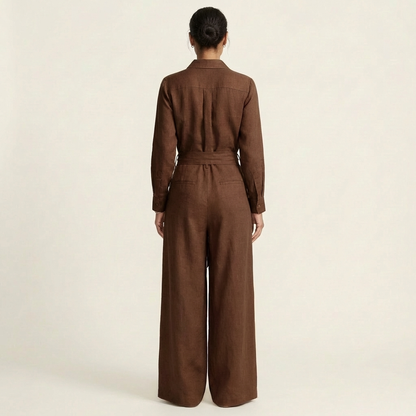 Letisha | Long-Sleeve Shirt Jumpsuit