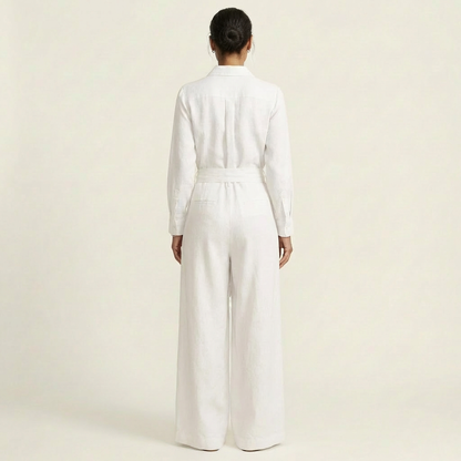 Letisha | Long-Sleeve Shirt Jumpsuit