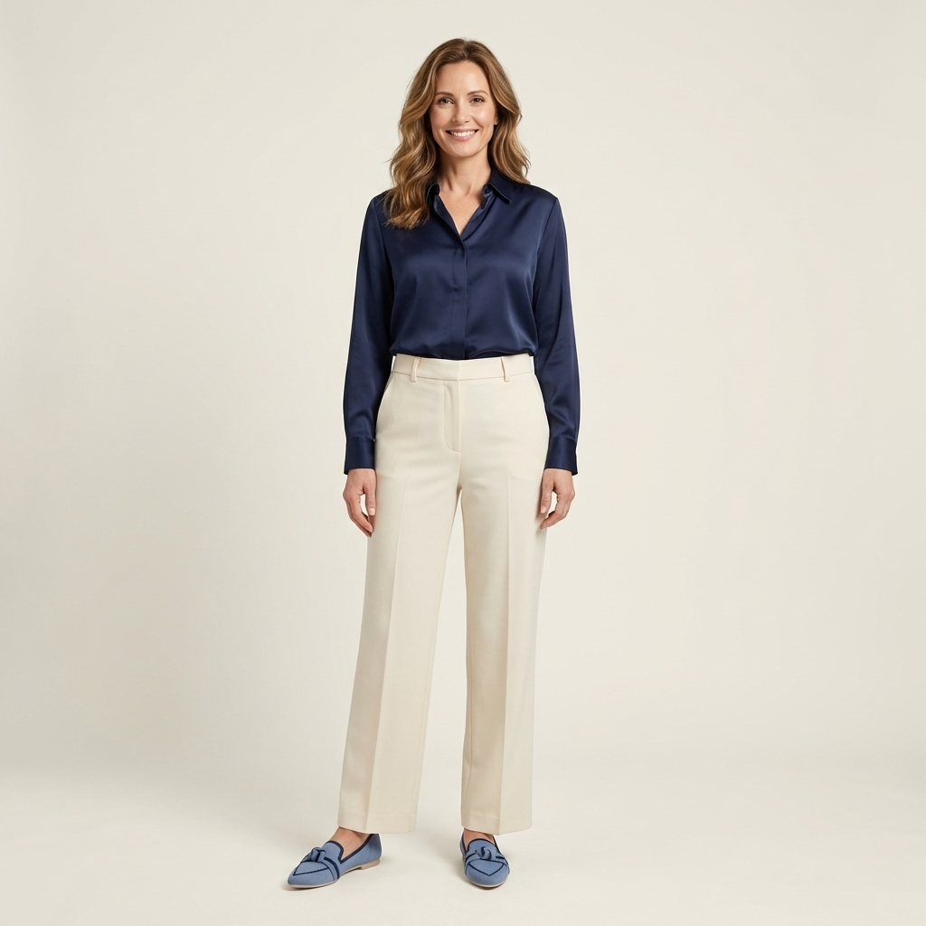 Gia | Pointed-Toe Knit Flat with Contrast Trim & Knot Detail
