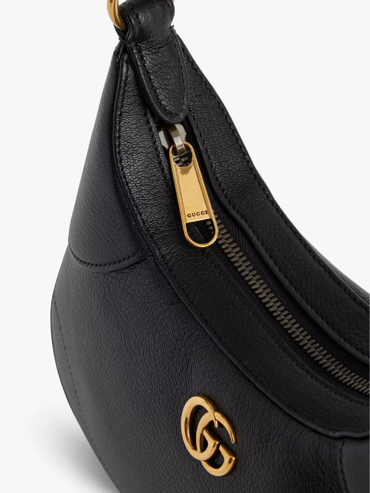 Gucci Aphrodite Small Leather Shoulder Bag - Black