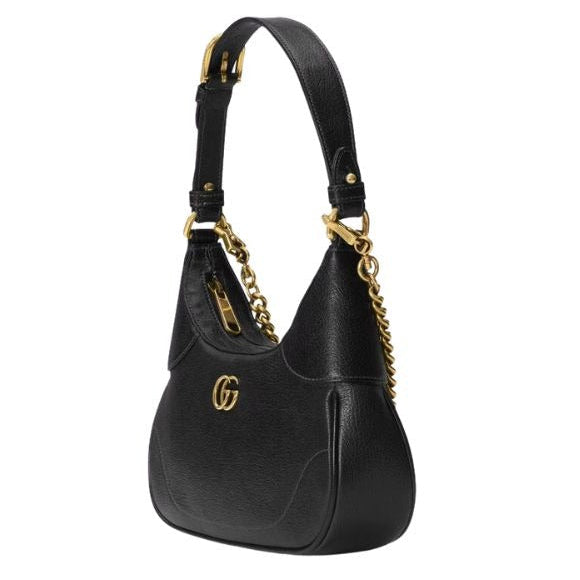 Gucci Aphrodite Small Leather Shoulder Bag - Black