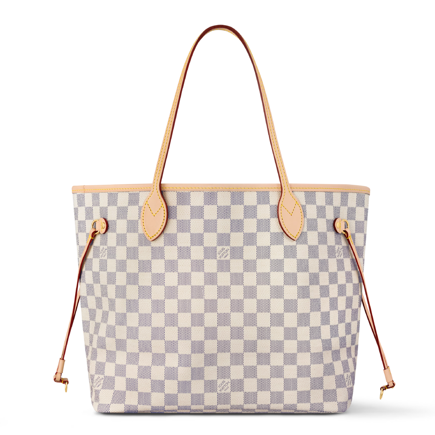 Louis Vuitton Damier Azur Canvas Neverfull MM Tote Bag - Beige