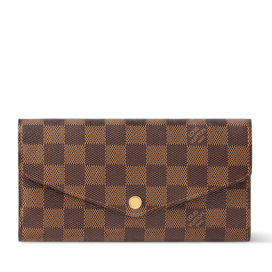 Louis Vuitton Damier Ebene Canvas Sarah Wallet - Brown