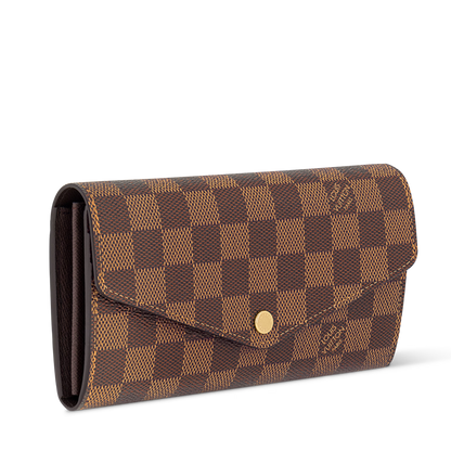 Louis Vuitton Damier Ebene Canvas Sarah Wallet - Brown