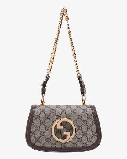 Gucci Blondie Mini GG Supreme Canvas Shoulder Bag - Beige