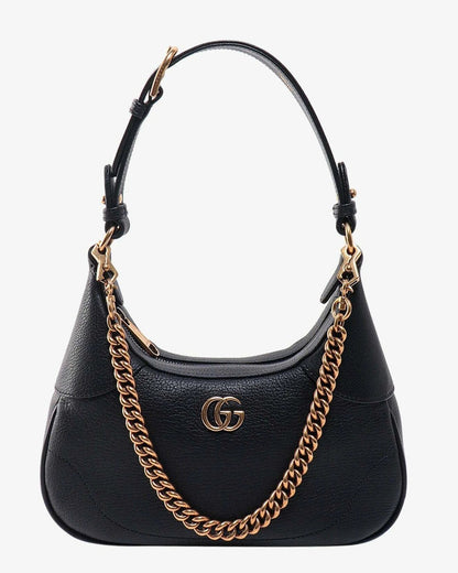 Gucci Aphrodite Small Leather Shoulder Bag - Black