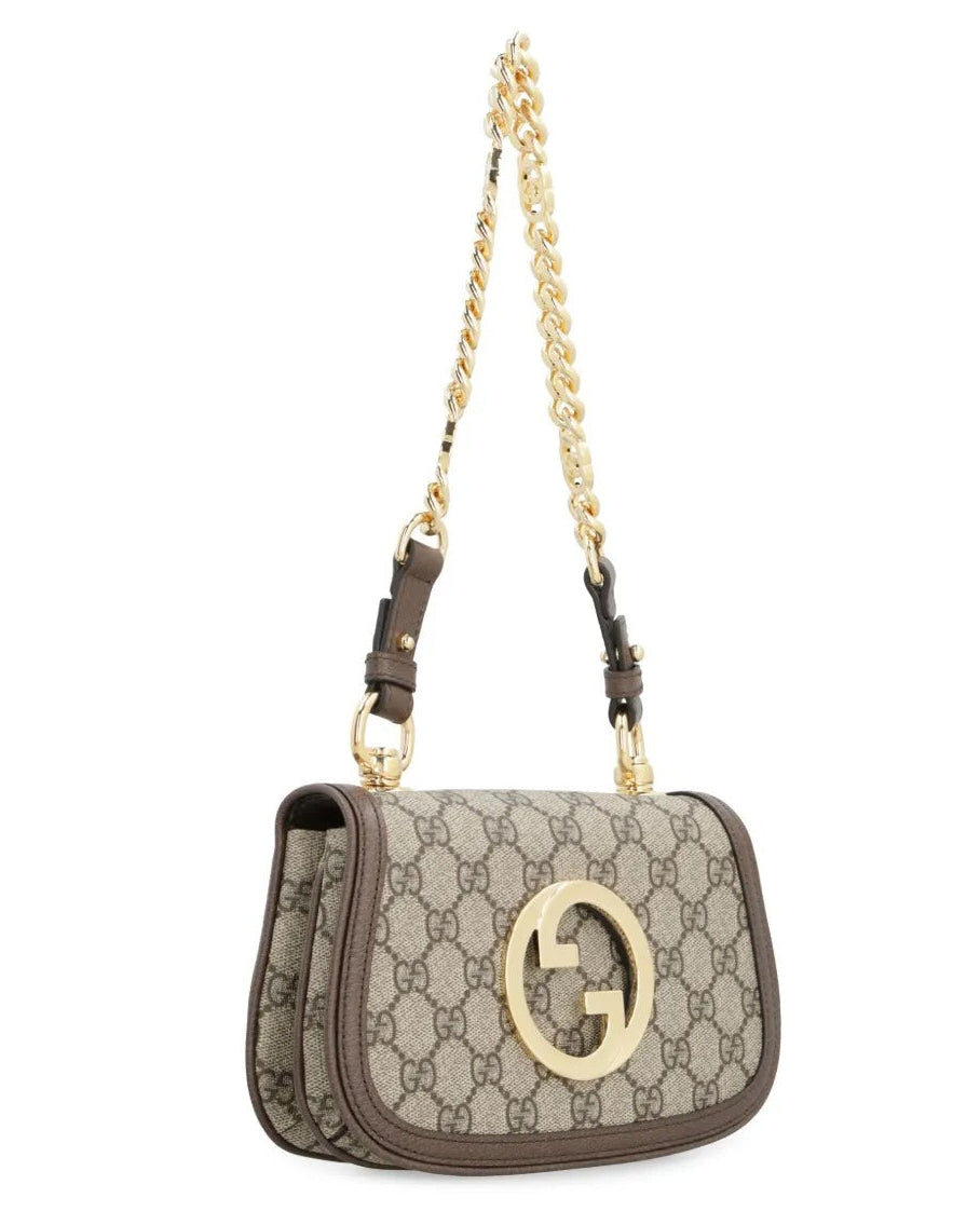 Gucci Blondie Mini GG Supreme Canvas Shoulder Bag - Beige
