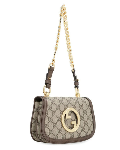 Gucci Blondie Mini GG Supreme Canvas Shoulder Bag - Beige