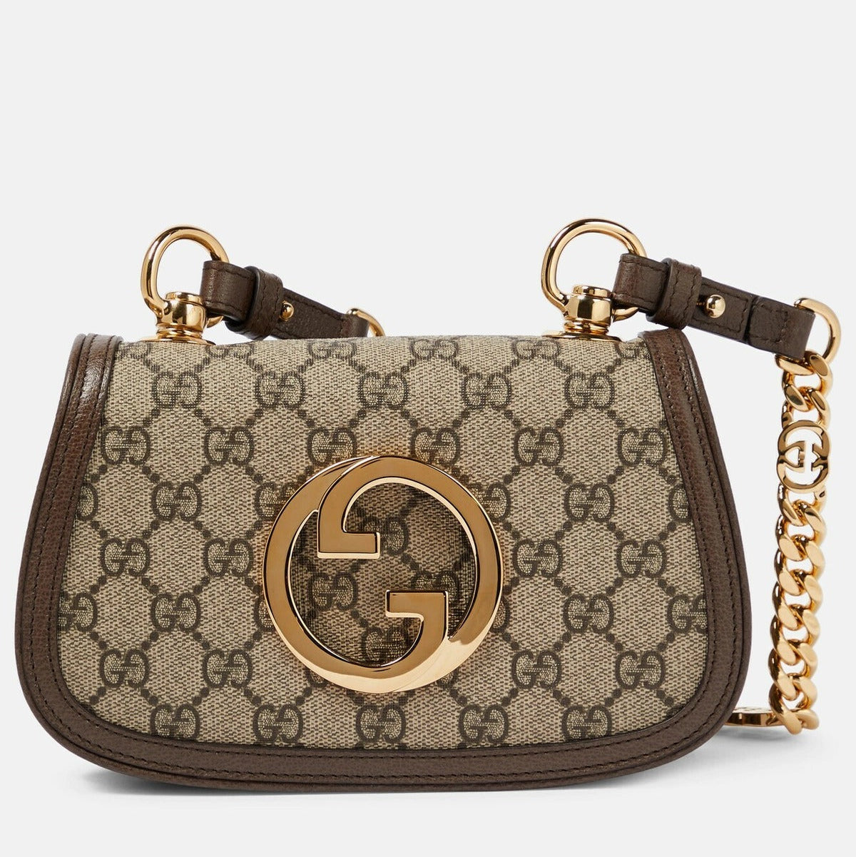 Gucci Blondie Mini GG Supreme Canvas Shoulder Bag - Beige