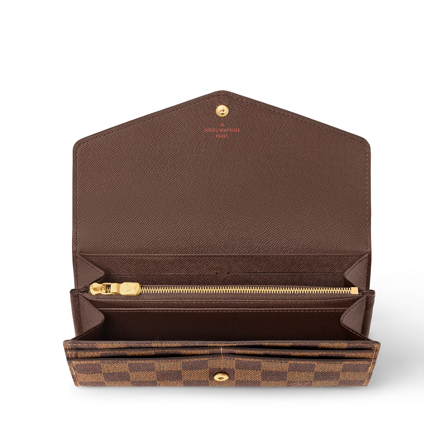 Louis Vuitton Damier Ebene Canvas Sarah Wallet - Brown