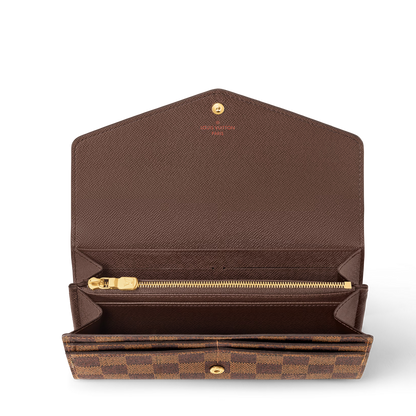 Louis Vuitton Damier Ebene Canvas Sarah Wallet - Brown