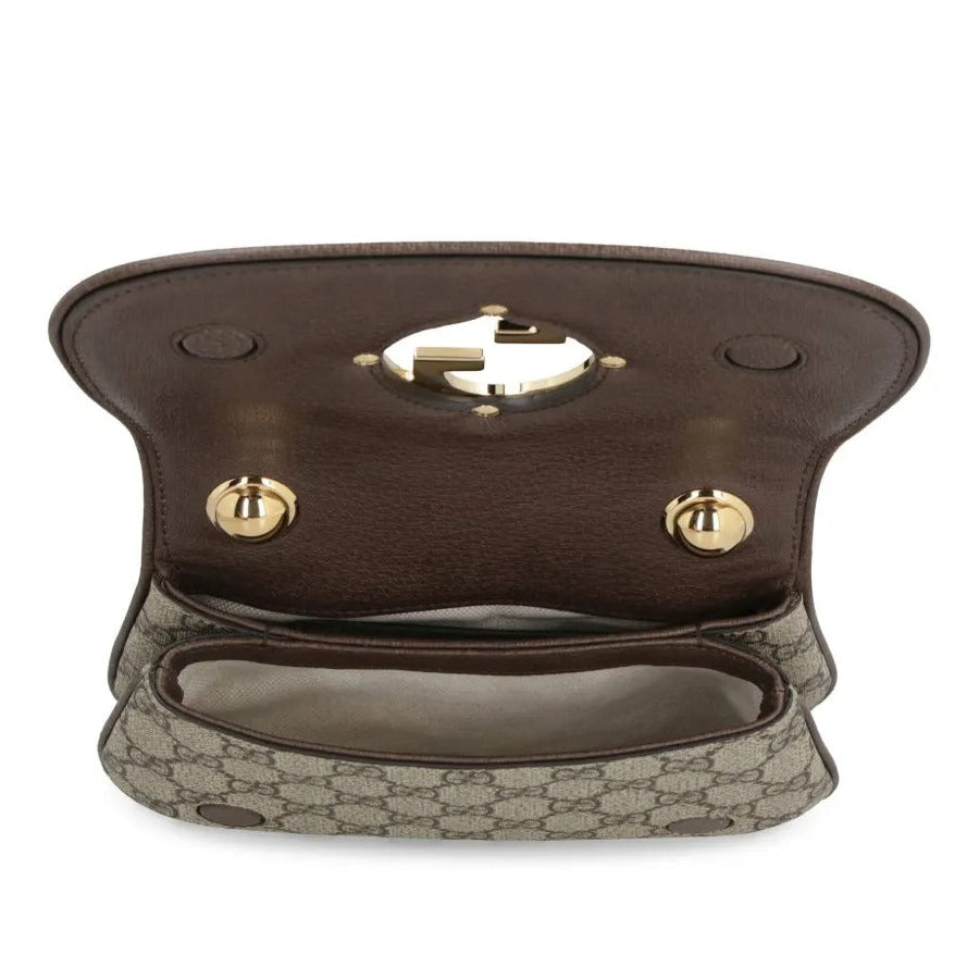 Gucci Blondie Mini GG Supreme Canvas Shoulder Bag - Beige