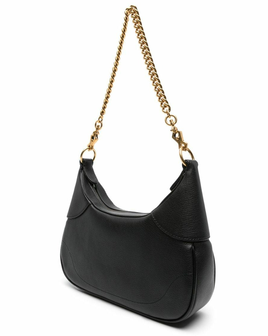 Gucci Aphrodite Small Leather Shoulder Bag - Black