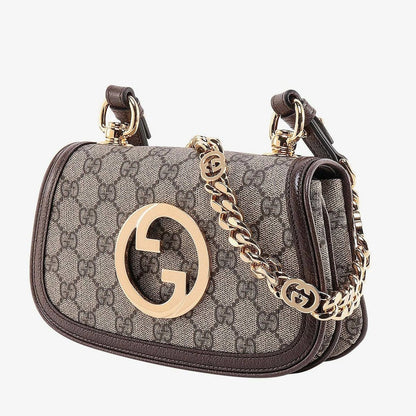 Gucci Blondie Mini GG Supreme Canvas Shoulder Bag - Beige