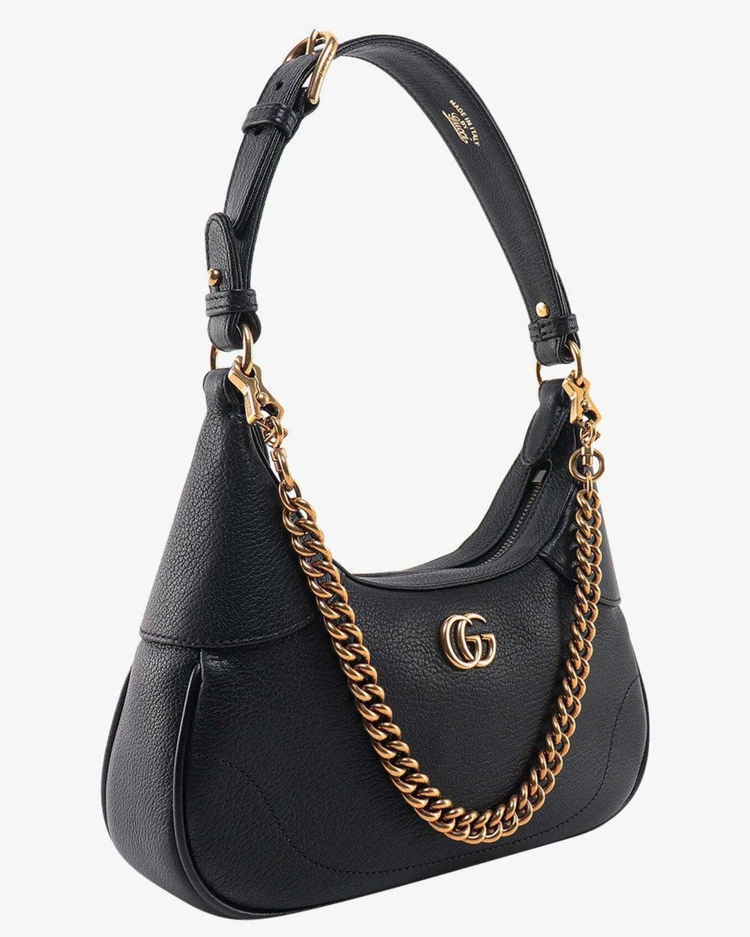 Gucci Aphrodite Small Leather Shoulder Bag - Black