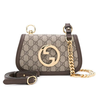 Gucci Blondie Mini GG Supreme Canvas Shoulder Bag - Beige